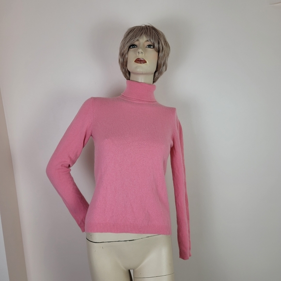 Vintage 100% cashmere turtleneck sweater pink - Picture 3 of 7